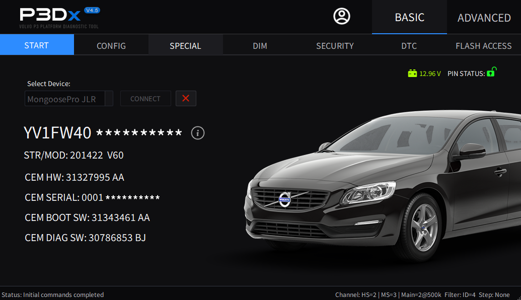 P3Dx Volvo P3 Tool screenshot